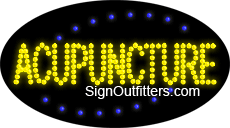 Acupuncture LED Sign - Flashing Design