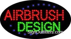 Airbrush Design LED Sign - Flashing Design