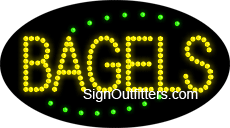 Bagels LED Sign - Flashing Design