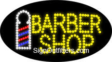 Barber Shop LED Sign - Flashing Design