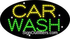 Car Wash LED Sign - Flashing Design