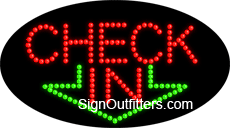 Check In LED Sign - Flashing Design