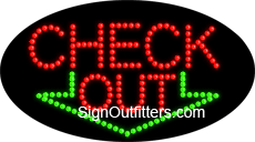 Check Out LED Sign - Flashing Design