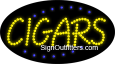 Cigars LED Sign - Flashing Design