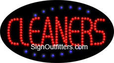 Cleaners LED Sign - Flashing Design