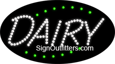 Dairy LED Sign - Flashing Design