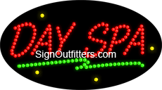 Day Spa LED Sign - Flashing Design