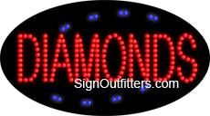 Diamonds LED Sign - Flashing Design