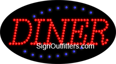 Diner LED Sign - Flashing Design