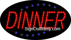 Dinner LED Sign - Flashing Design