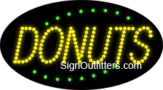 Donuts LED Sign - Flashing Design