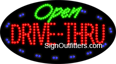 Open Drive-Thru LED Sign - Flashing Design