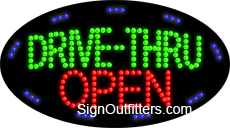Drive-Thru Open LED Sign - Flashing Design
