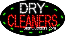 Dry Cleaners LED Sign - Flashing Design