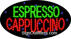 Espresso/Cappuccino LED Sign - Flashing Design