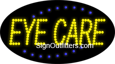Eye Care LED Sign - Flashing Design
