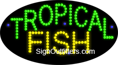 Tropical Fish LED Sign - Flashing Design
