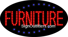 Furniture LED Sign - Flashing Design