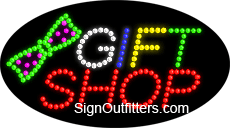 Gift Shop LED Sign - Flashing Design