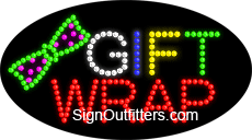 Gift Wrap LED Sign - Flashing Design