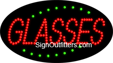 Glasses LED Sign - Flashing Design