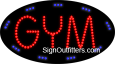 Gym LED Sign - Flashing Design