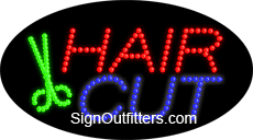 Hair Cut LED Sign - Flashing Design