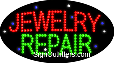 Jewelry Repair LED Sign - Flashing Design