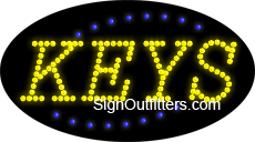 Keys LED Sign - Flashing Design