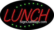 Lunch LED Sign - Flashing Design