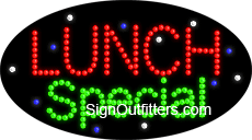 Lunch Special LED Sign - Flashing Design