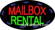 Mailbox Rental LED Sign - Flashing Design