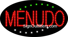 Menudo LED Sign - Flashing Design