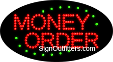 Money Order LED Sign - Flashing Design