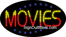 Movies LED Sign - Flashing Design