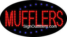 Mufflers LED Sign - Flashing Design