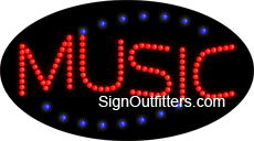 Music LED Sign - Flashing Design