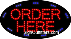 Order Here LED Sign - Flashing Design