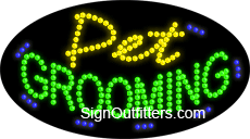 Pet Grooming LED Sign - Flashing Design