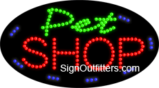 Pet Shop LED Sign - Flashing Design