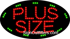 Plus Size LED Sign - Flashing Design