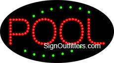 Pool LED Sign - Flashing Design
