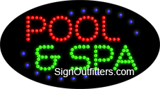Pool & Spa LED Sign - Flashing Design