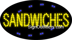 Sandwiches LED Sign - Flashing Design