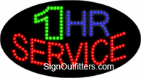 1 Hr Service LED Sign - Flashing Design