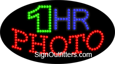 1 Hr Photo LED Sign - Flashing Design