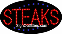 Steaks LED Sign - Flashing Design