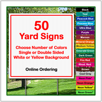 24 x 24 Yard Sign - Corrugated Plastic - 50 Signs