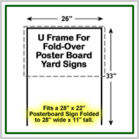 U-Frame Sign Wires for 28'' x 11'' yard signs.
