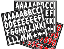 Swinger Sidewalk Sign Letters - 314 - 4 inch Black Background